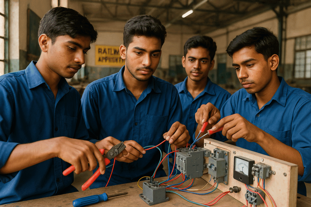 Students in Electrician Training