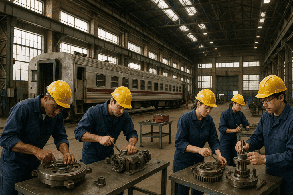 Trainees in Workshop