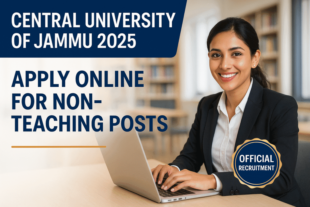 Central University of Jammu Recruitment 2025 | Apply Online - Riya ...