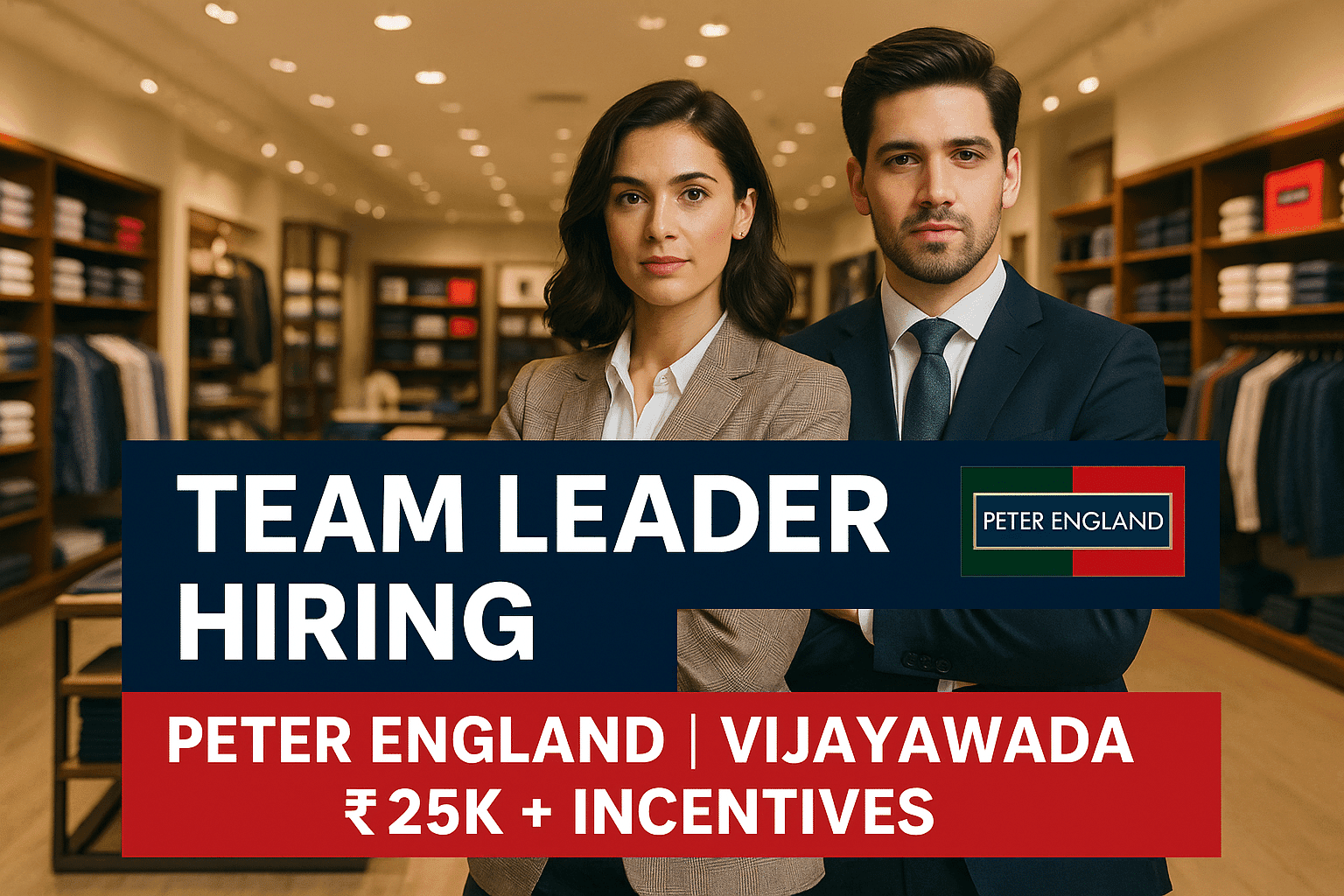 Peter England Team Leader Hiring