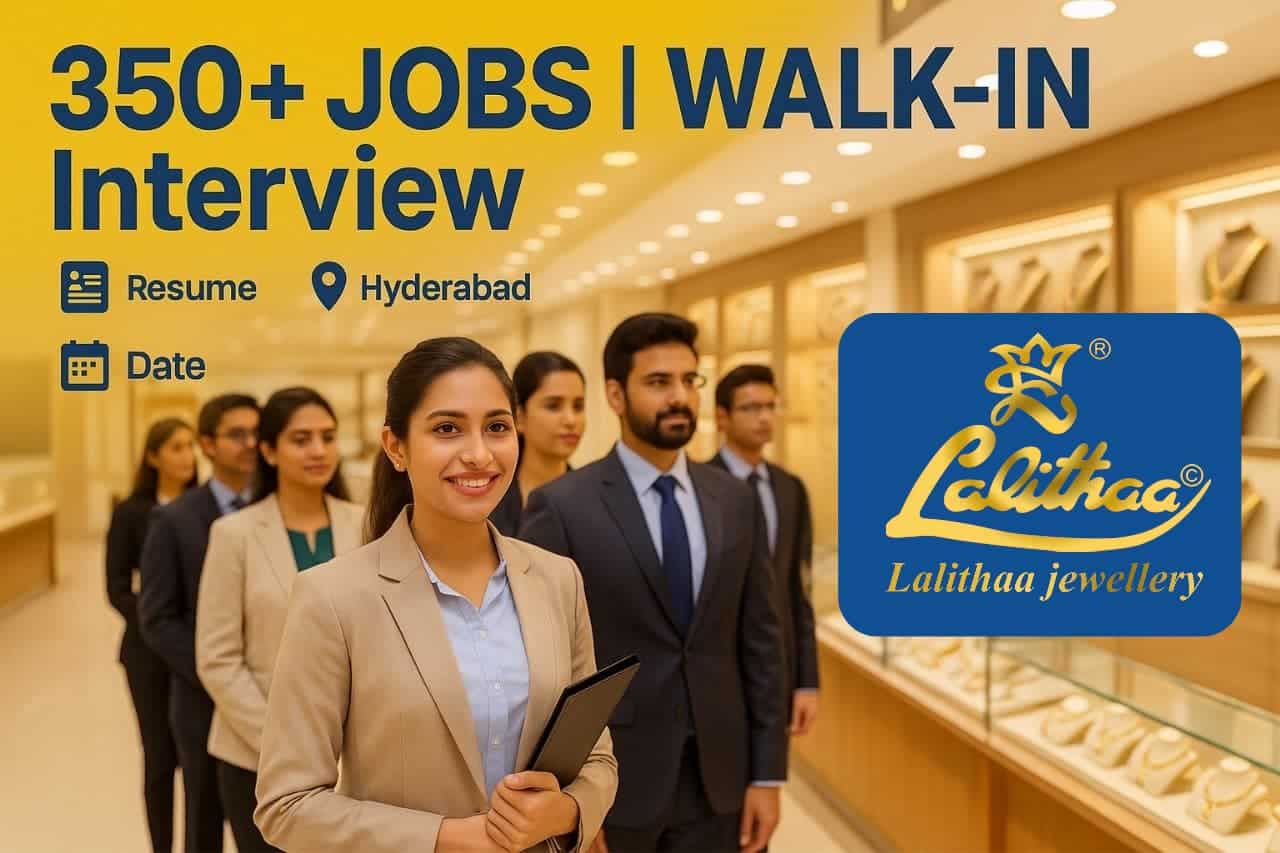 "Hyderabad Jewellery Jobs Walk-in"
