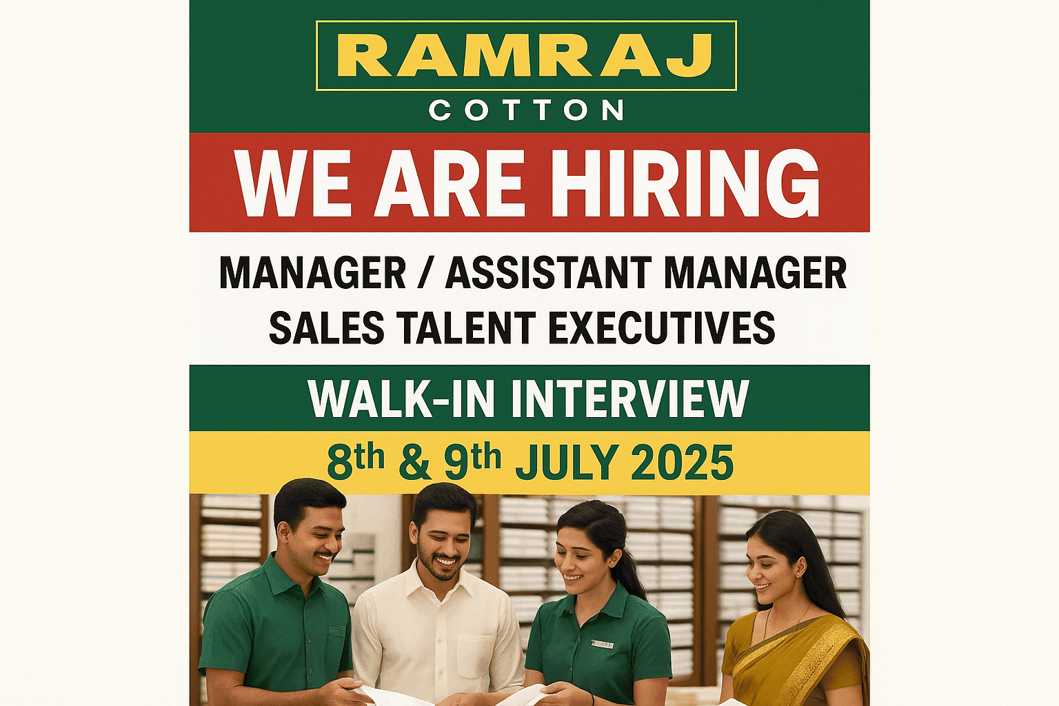 Ramraj Cotton Jobs Bengaluru