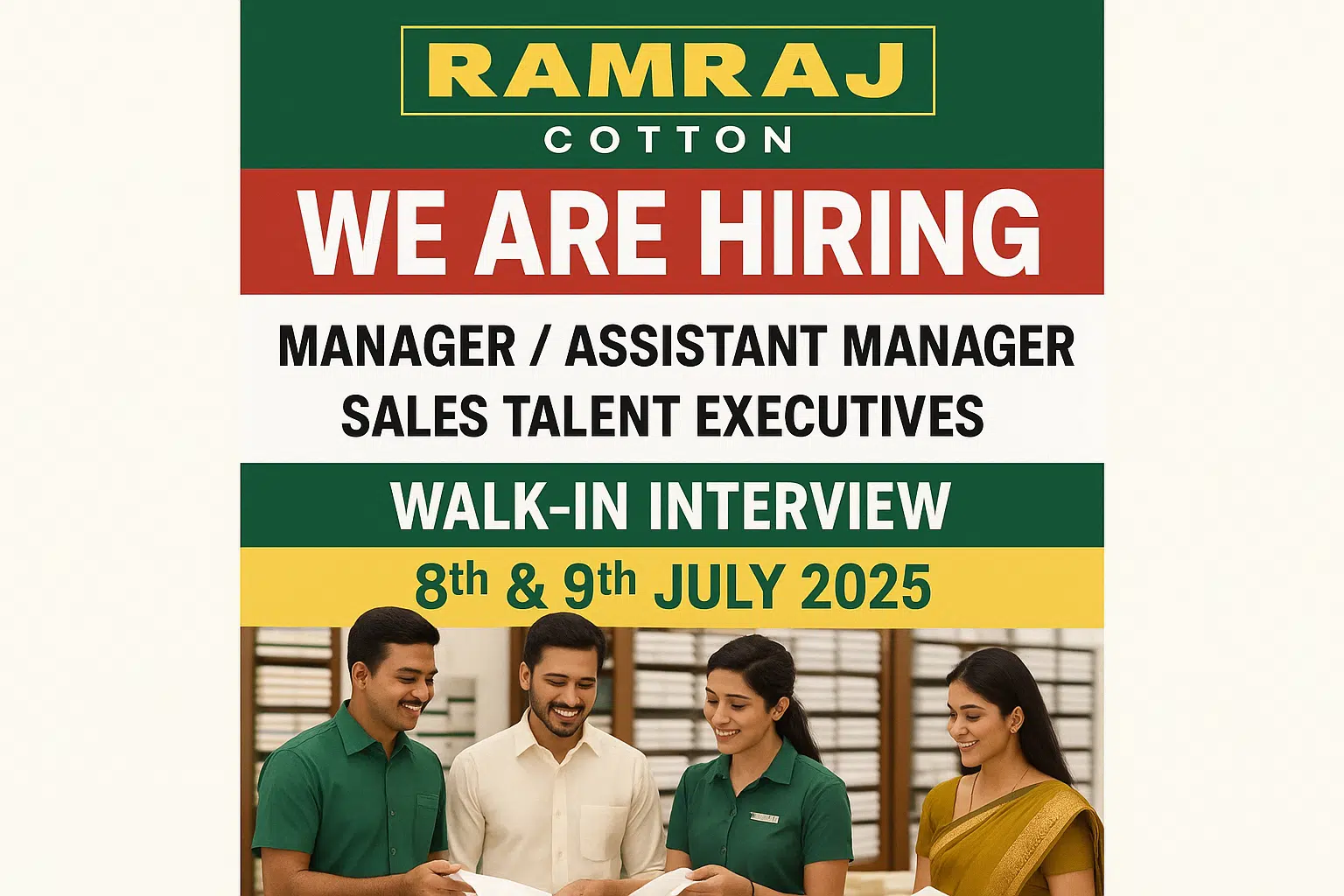 Ramraj Cotton Jobs Bengaluru