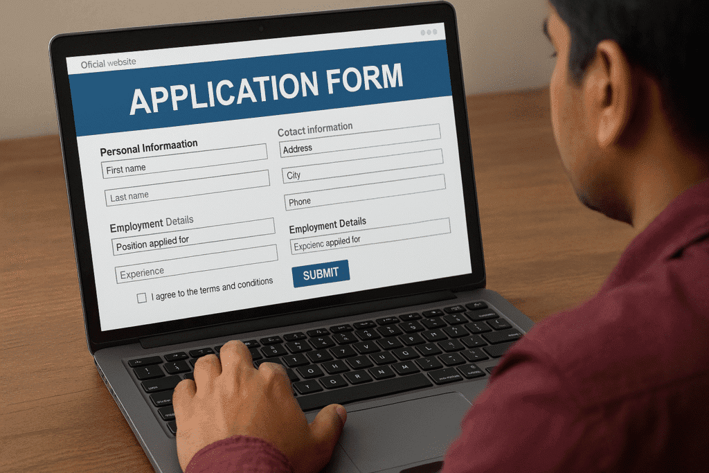 Filling Online Application