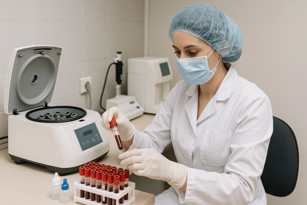 Lab Technician at Work