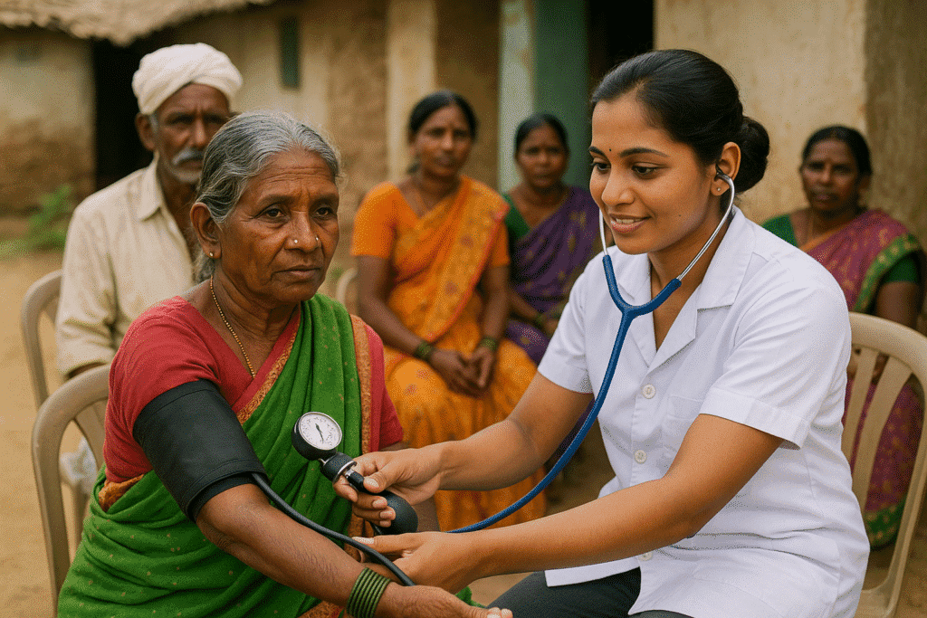 Nurse at Health Camp