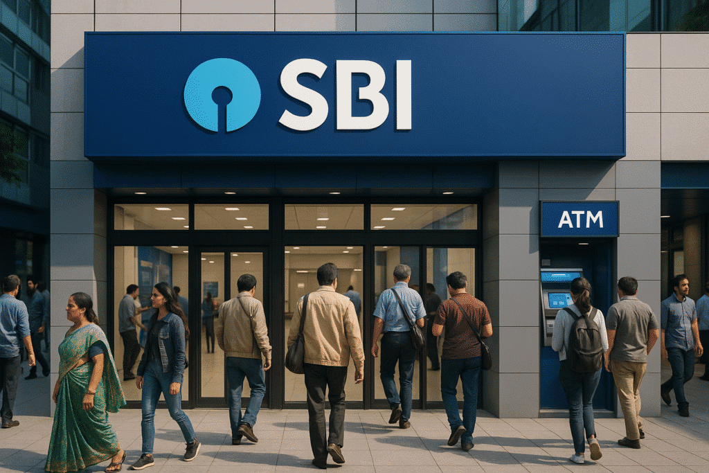 Modern SBI Bank Exterior