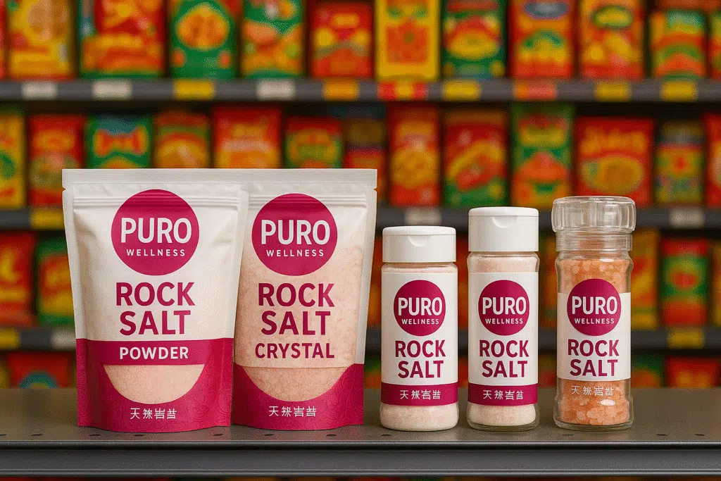 Puro Wellness Rock Salt Display
