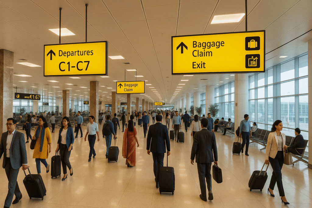 Modern Indian Airport Terminal