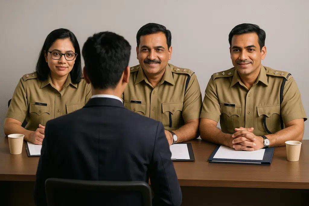 Confident Interview Encounter

