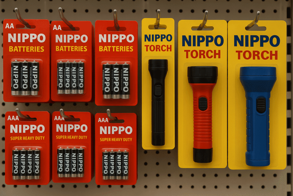 Nippo Batteries Display