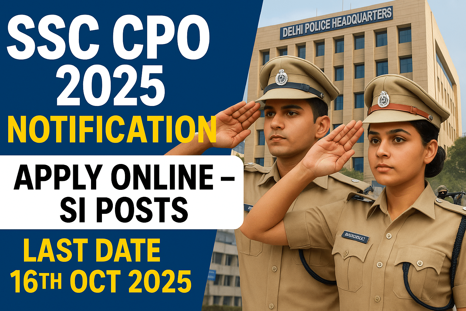 SSC CPO 2025 Notification