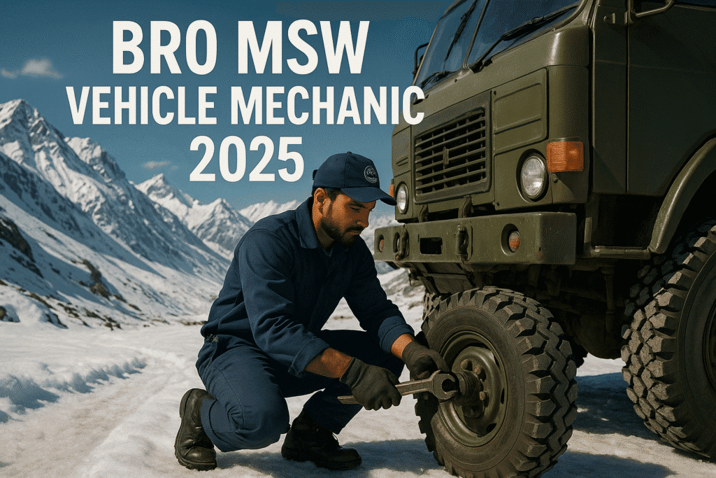 BRO Recruitment 2025 Notification – Defence careers open for ITI candidates
