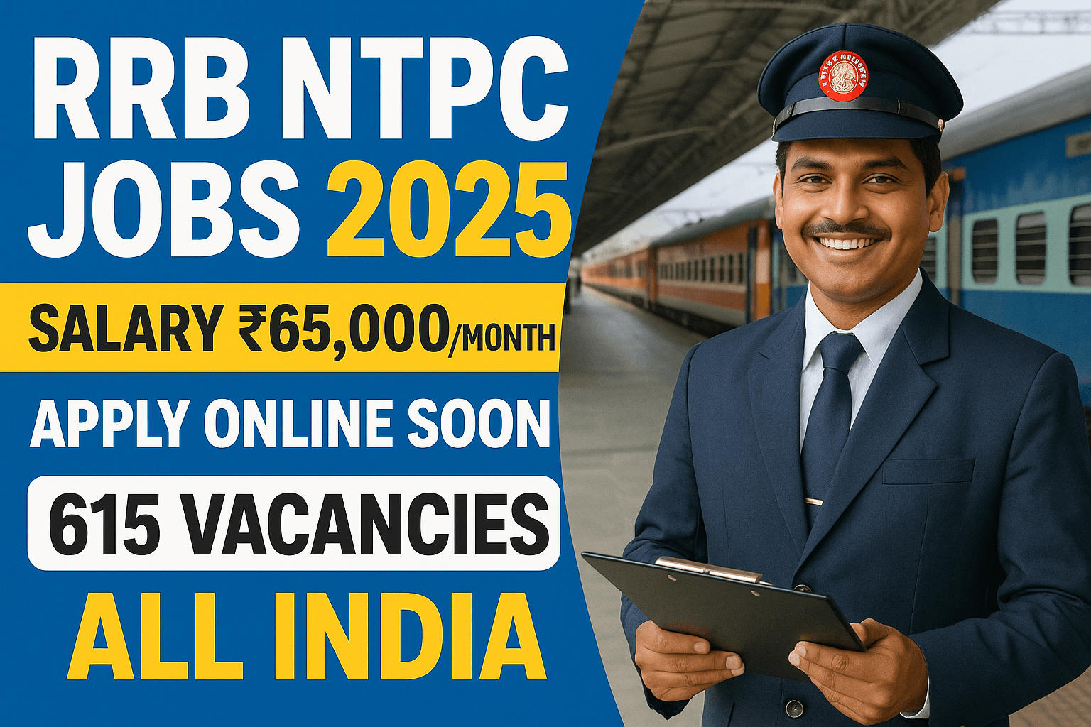 Apply Online for RRB NTPC 2025 Station Master Jobs