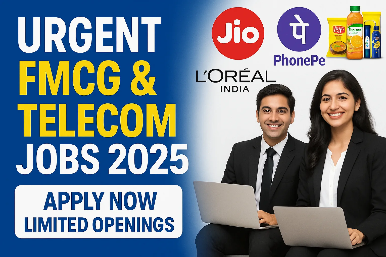 Apply now for the latest FMCG & Telecom jobs in Andhra Pradesh – Reliance Jio, PhonePe, Loreal & more
