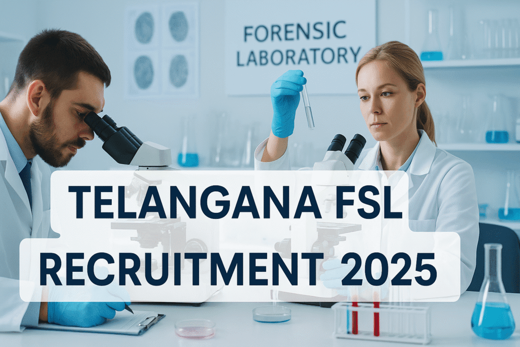 Telangana Forensic Science Lab Jobs 2025 – Full Vacancy Details