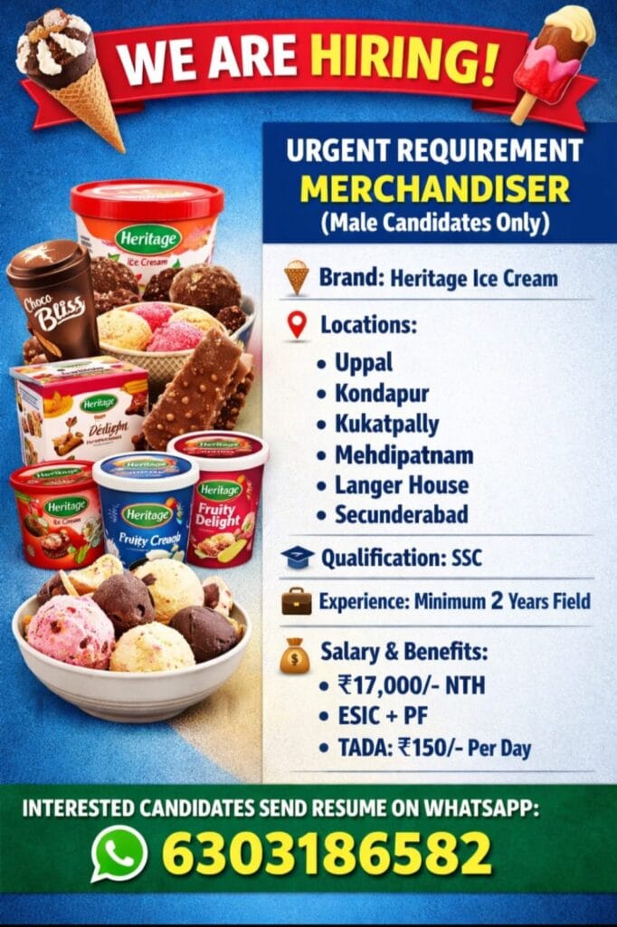 Latest Retail Sales Executive Jobs 2026 available for SSC qualified candidates in supermarkets and FMCG companies.