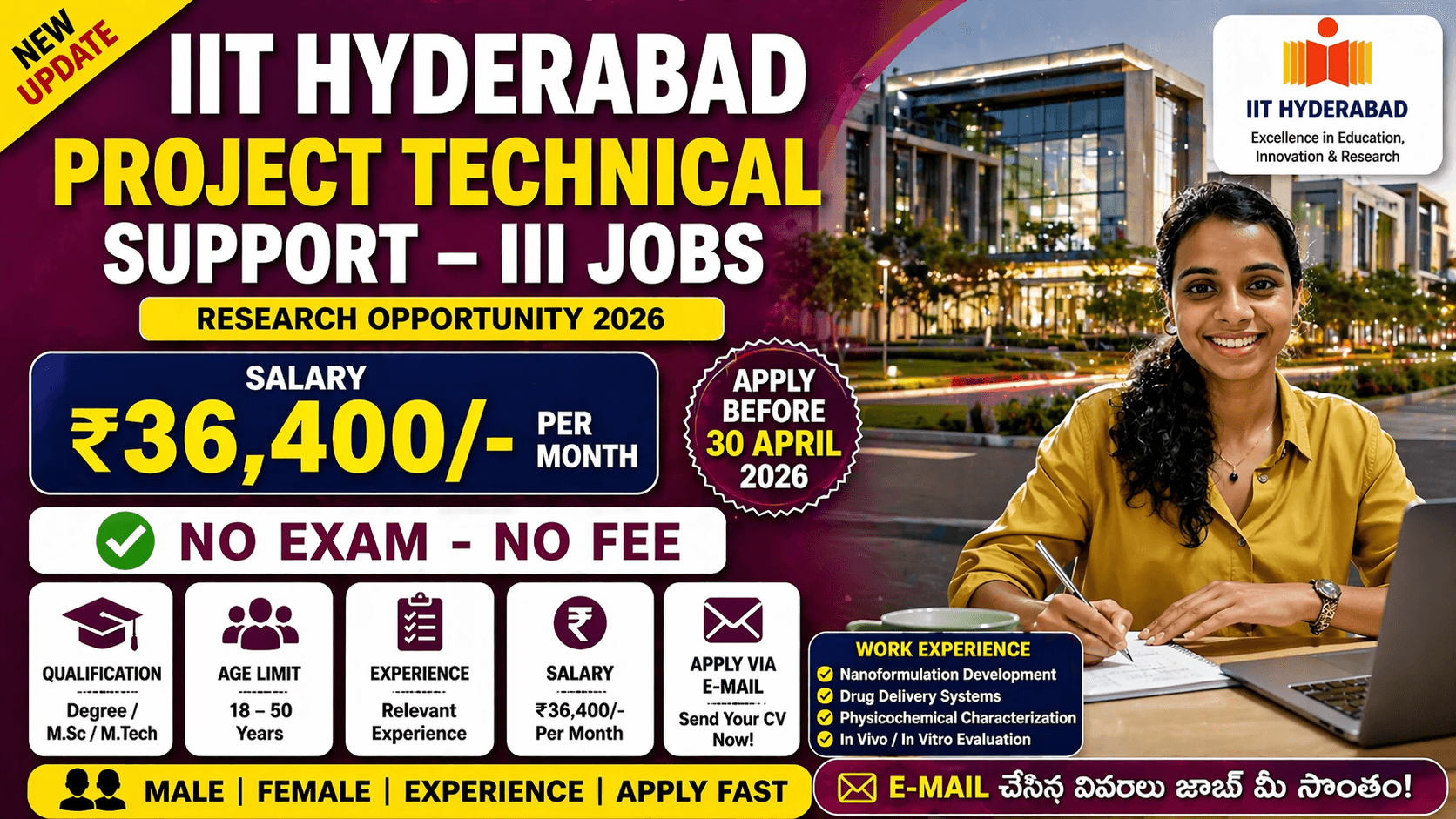 IIT Hyderabad Research Jobs