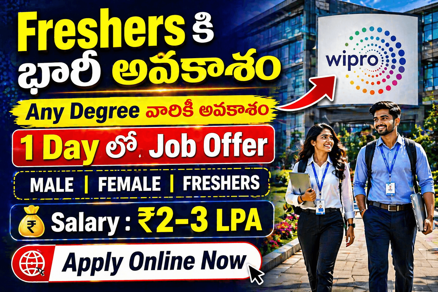 Wipro Walk-in Drive 2026 for Freshers – Mapping Associate Jobs in Hyderabad