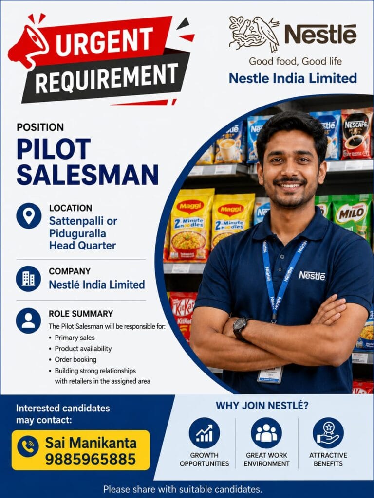 Private Company Jobs 2026 | FMCG Recruitment for Male & Female